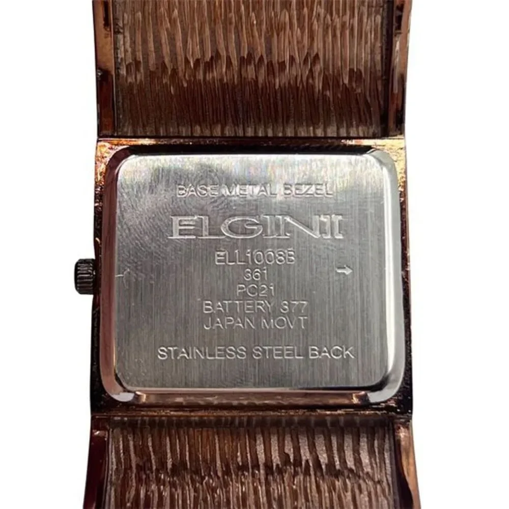 ELGIN II Women's‎ Watch Bangle Rhinestones Bracelet